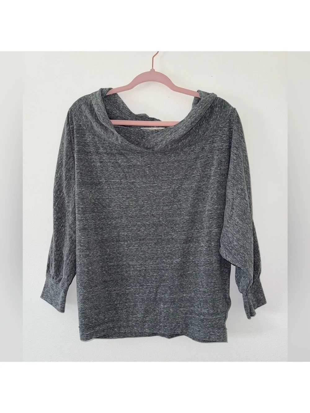 Free People Lightweight Sequoia Off Shoulder Oversized Minimalistic Top Small